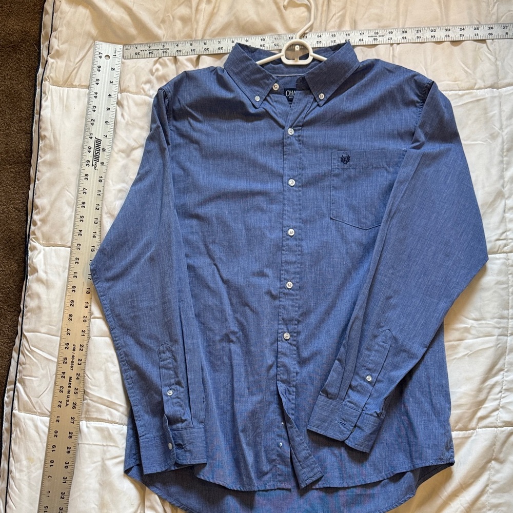 Chaps Men's Denim Blue Casual Shirt